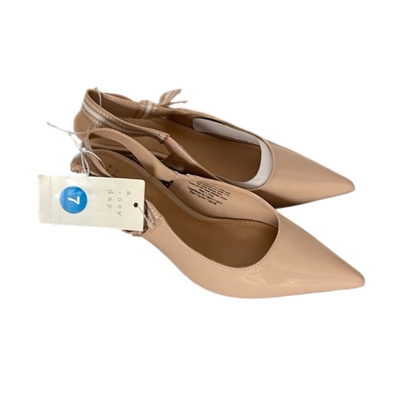 A new day Aubrey Slingback Tan Milan Heels with Memory Foam Insole New size 7 - Picture 1 of 6